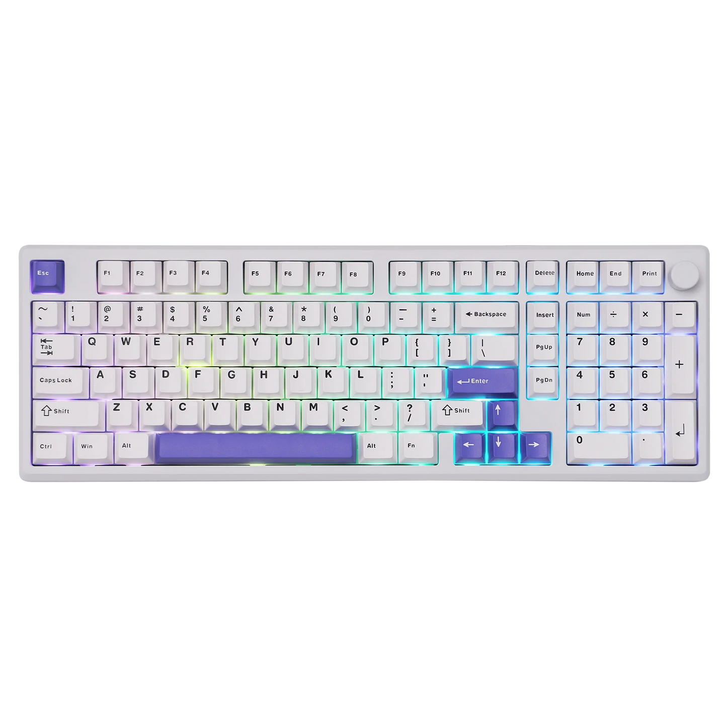 EPOMAKER Galaxy100 QMK/VIA 1800 ANSI Layout Aluminum Gasket Wired/BT5.0/2.4Ghz Mechanical Gaming Keyboard with 8000mAh Battery