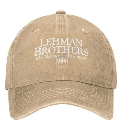 Cappellino da baseball Lehman Brothers Risk Management - Fallimento della banca - Cappellino da camionista - Cappellino da tennis - Cappellino da skate - Cappellino snapback - Cappellini da baseball da donna