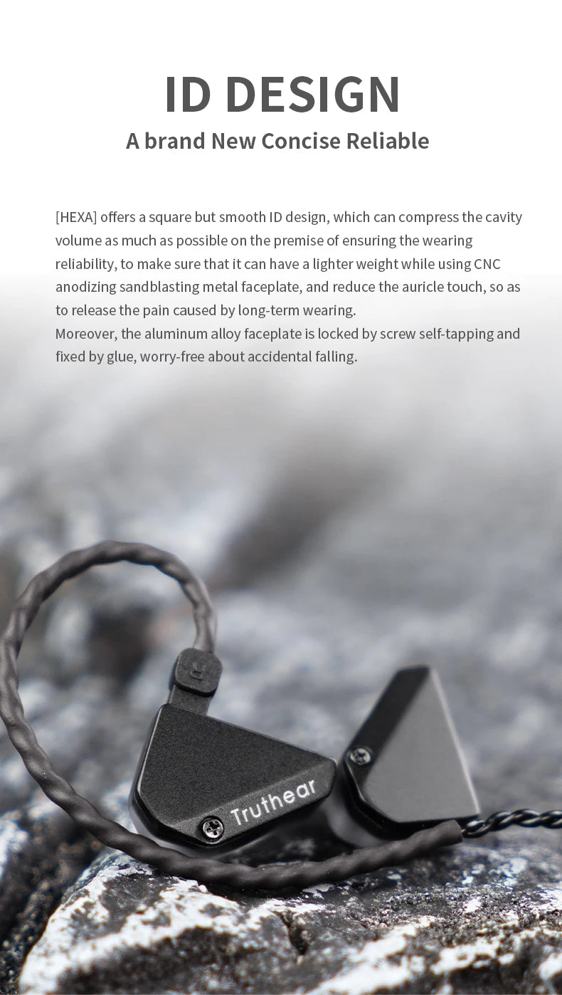 Truthear HEXA 1DD+3BA Hybrid Earphones with 0.78 2Pin Cable Earbuds