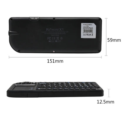 Rii Mini Wireless English Keyboard with TouchPad for Android TV Box/Mini PC/Laptop Mac, Laptop, Windows, Tablet