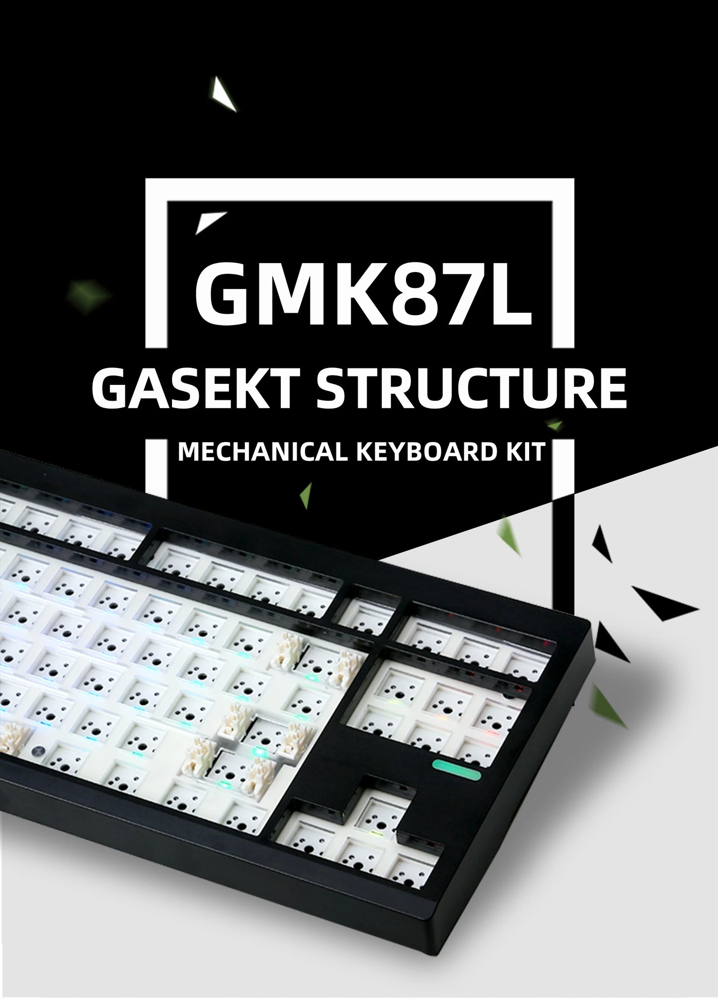 ZUOYA GMK87L Mechanical Keyboard KIT  Gasket Structure VIA /Qmk Programmable Hot-Swap Three Mode Wireless RGB Keyboard KIT