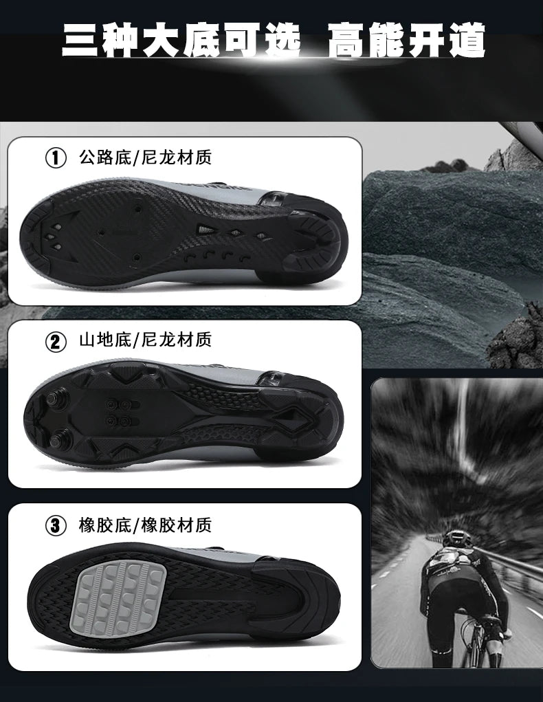 Scarpe da ciclismo unisex nuove, professionali, leggere e di lusso, originali, da strada, in gomma, MTB, da corsa, bici fashion, sport street