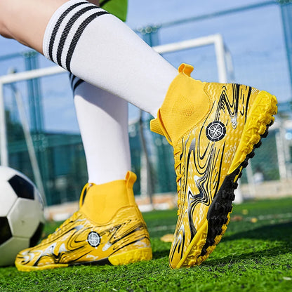Chuteiras de Futebol Profissionais para Homem, com Pitons, Antiderrapantes, Respiráveis e Confortáveis, para Treino e Jogo, para Rapazes, Relva Natural e Sintética