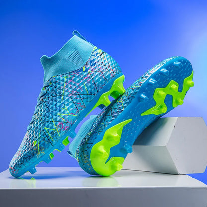 Nouvelles chaussures de football pour hommes, crampons pour terrain extérieur, baskets montantes très vendues pour intérieur, chaussures de football de haute qualité, chaussures de futsal antidérapantes