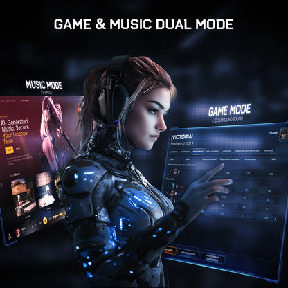 EKSA G19BT 2.4GHz Wireless Gaming Headphones Ultra-light Bluetooth 5.4 Headset Gamer with Microphone for PC/PS5/Xbox