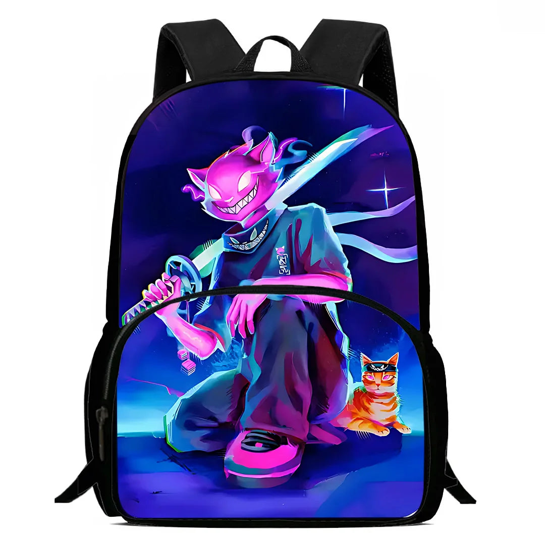 Kinder-Rucksack-Set im angesagten Gaming-Design mit Lunchbag und Federmäppchen, große Kapazität, Schultaschen für Jungen und Mädchen, ideales Geschenk F-FortniteS