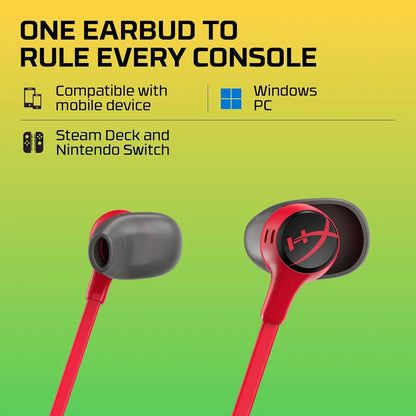 Original HyperX Cloud Earbuds II Wired Gaming Earphone 3.5mm Microphone Multi-Function Button FOR PC Mobile Nintendo Switch