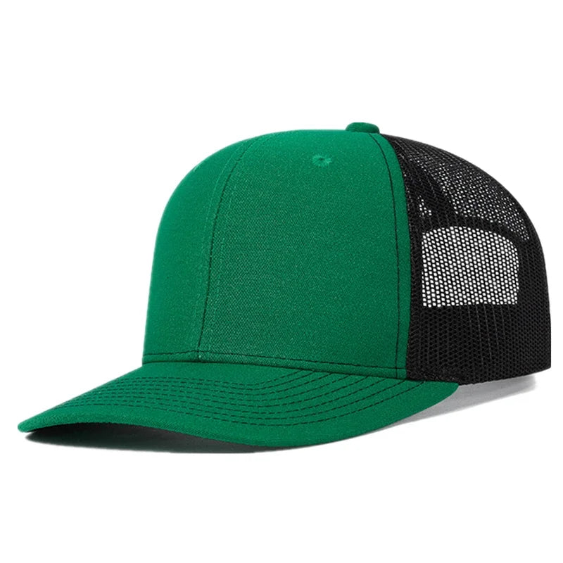 Hot Sale Unisex Cap Slight Curved Brim Style Trucker Hat  Men & Women Casual Outdoor Breathable Summer Cap