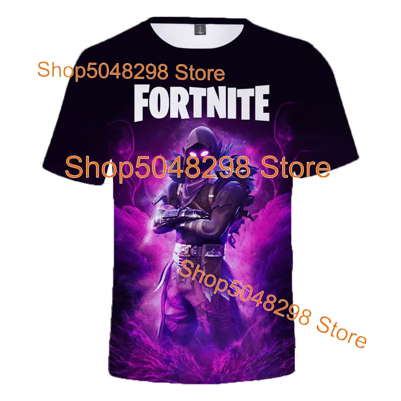 Bushranger Fortnite T-Shirt für Kinder, 3D-Print Banana Peely T-Shirt für Herren und Damen, Tee im Battle-Royale-Game-Design, Sommer-Top, Geburtstagsgeschenke