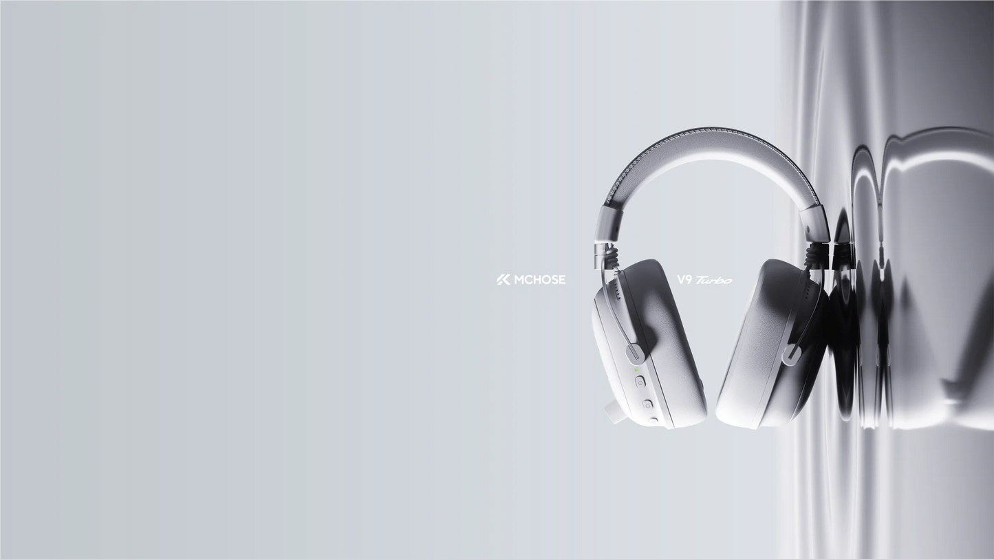 MCHOSE V9 Turbo + Wireless Gaming Headset 60mm 7.1 Surround Sound Professional Esports Headphones With RGB Charging Base