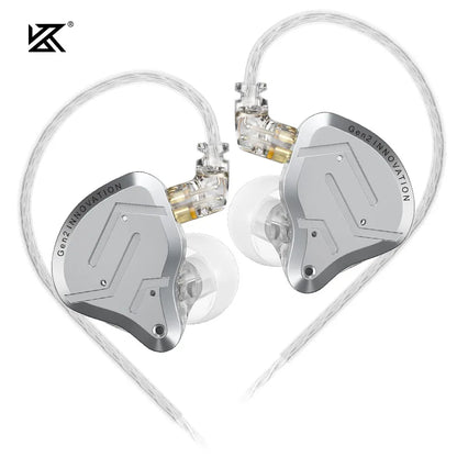 KZ ZSN Pro 2 In-Ear Metal Headphones Sport Noise Canceling Music Headphones Hybrid Drivers 1BA+1DD HIFI Bass Headphones