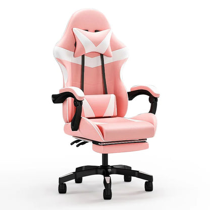 Ergonomiczny fotel gamingowy do biurka komputerowego, odchylany fotel gamingowy do domowego biura z podparciem pleców na długie sesje gry