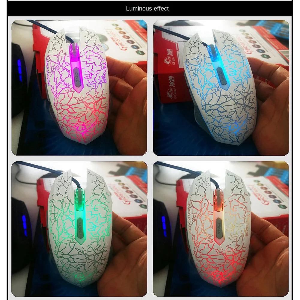 2400 DPI USB Wired Mouse Gaming Mouse LED Backlit Professional Gamer Mice Ergonomic Computer Mouse for PC Laptop Macbook