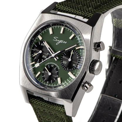Sugess S419 Series 37mm Original Swanneck Movement Chronograph Master Mens Watch Mechanical Wristwatch Dome Sapphire Crystal New