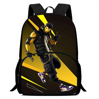 Klassinen Fortnite-lasten reppu pojille ja tytöille, oppilaan syntymäpäivälahja, lapsen koululaukku, suuri kapasiteetti, retkeilyyn sopiva kestävä reppu
