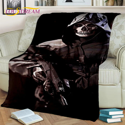 3D Call of Duty,COD Game, Gamer HD Blanket,Soft Throw Blanket for Home Bedroom Bed Sofa Picnic Travel Office Cover Blanket Kids