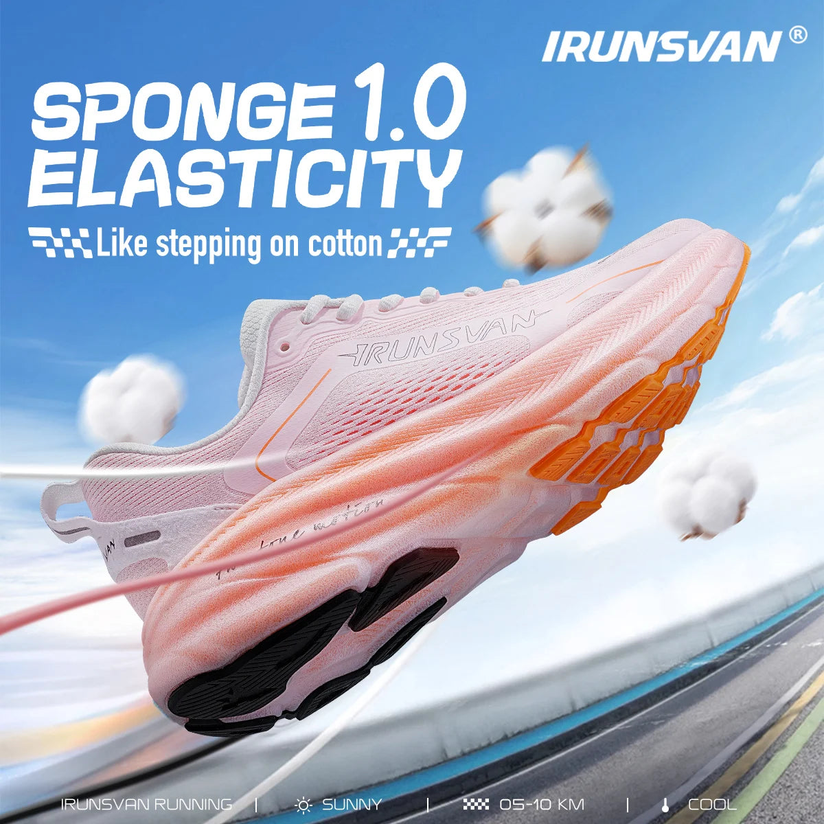 IRUNSVAN  New Carbon Plate Marathon Running Shoes Lightweight Shock-Absorbing And Suitable For Men's Sports Shoes