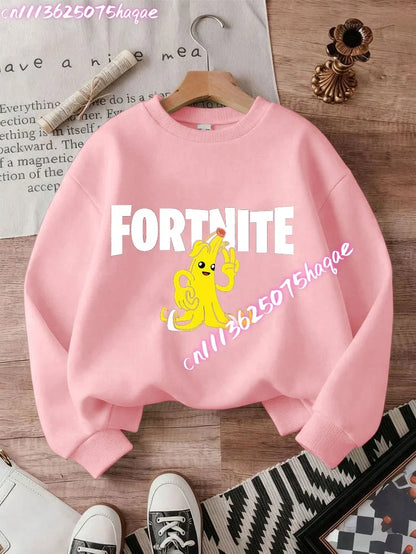 Nuove felpe Fortnite per bambini con cappuccio, stampa personaggi cartoon del gioco, top casual autunnali, abbigliamento invernale per bambini e neonati maschi
