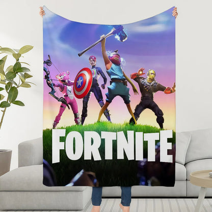 Superkuschelige Plüsch-Kuscheldecke fürs Wohnzimmer F-FORTNITES-ES, Spielzimmer, Sofa, Couch, Kindergeburtstagsgeschenke