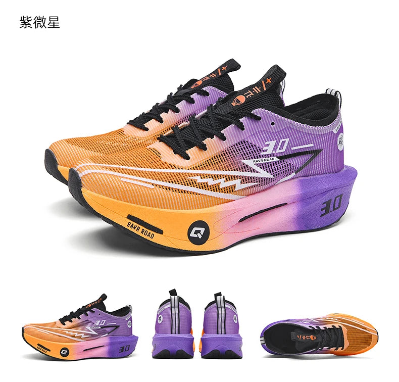 Running Shoes Speciality Men Marathon Sports Carbon Board Breathable Ultralight Women Comfy Athletic Cushion Stability Sneakers