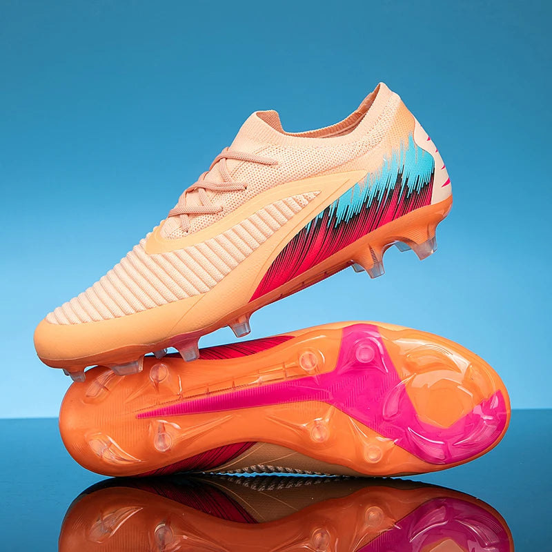 Botas de fútbol para hombre, nuevas, ultraligeras, para entrenamiento al aire libre, dropshipping, zapatillas de fútbol con tacos, clavos largos FG antideslizantes