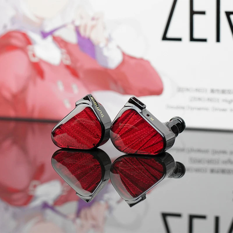 TRUTHEAR x Crinacle ZERO:RED earphone Dual Dynamic Drivers In Ear Headphone with 0.78 2Pin Cable