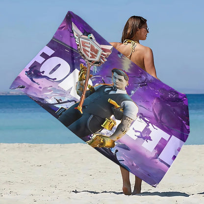 Neues Hot Game F-FortniteS Strandtuch aus Mikrofaser, sandfrei, schnelltrocknend, weich, sandabweisend, Poolhandtuch, Geschenk für Frauen, Reisen, Fitnessstudio, Dusche