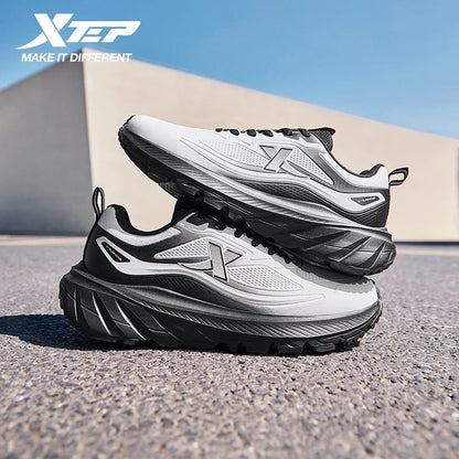 Xtep Male's Running Shoes Lightweight Breathable Shock Absorption Wear-Resistant Durability Cushioning Sneakers 875419110002