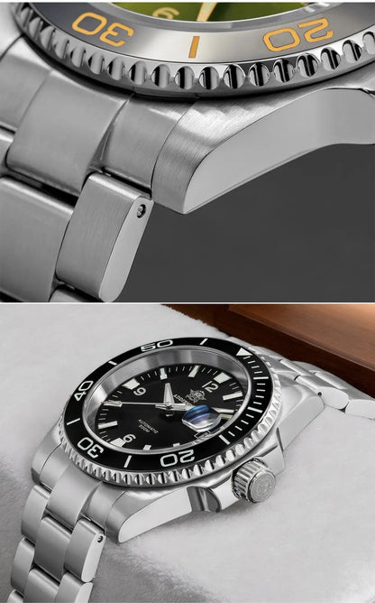 ADDIESDIVE New Diving Gift Watch Men 8215 Automatic Sapphire AR Coated Glass Ceramic Bezel Waterproof 200m Luminous Stainless St