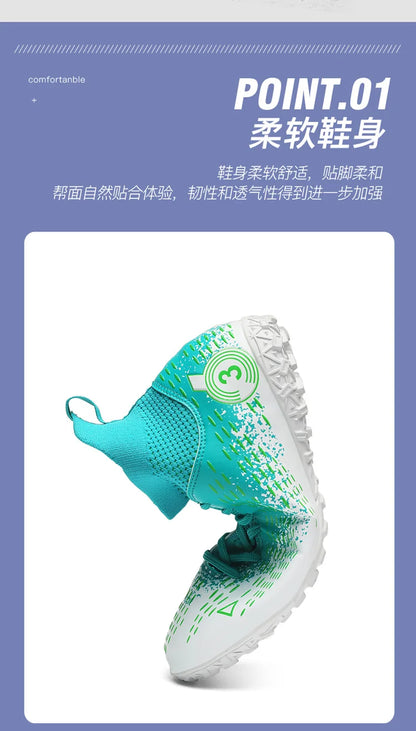 Teenage Adult Football Shoes New Fashion Large Size Sneakers Outdoor Professional Competition Training Football Footwear 31-48