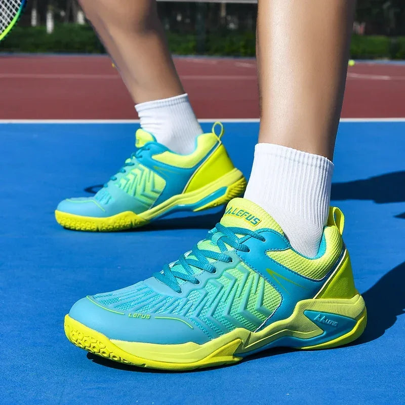 High-quality Badminton Trainers for Men and Women Blue Athletic Shoes with Anti-Slip Sole for Indoor and Outdoor Sports