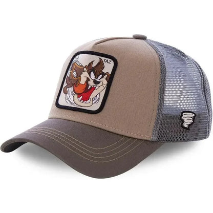 Casquette unisexe anime/dessin animé avec écusson brodé, casquette de baseball, casquette de camionneur, casquettes en maille, chapeau de soleil