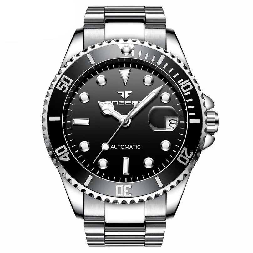 BINBOND mekaniske armbåndsure til mænd, luksuriøse, selvlysende, vandtætte, automatiske, med tourbillon, skeletterede