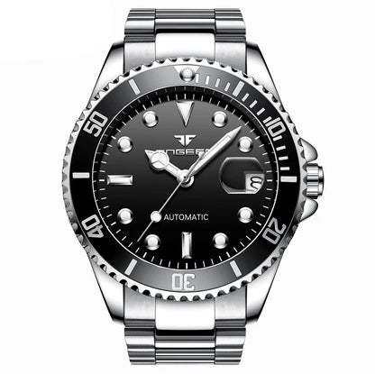 BINBOND mekaniske armbåndsure til mænd, luksuriøse, selvlysende, vandtætte, automatiske, med tourbillon, skeletterede