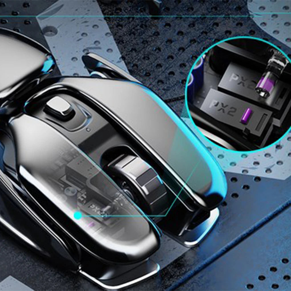 Rechargeable Mute Wireless Mouse USB Ergonomics Metal Receiver Desktop Waterproof Gaming Mouses PC Laptop Tools