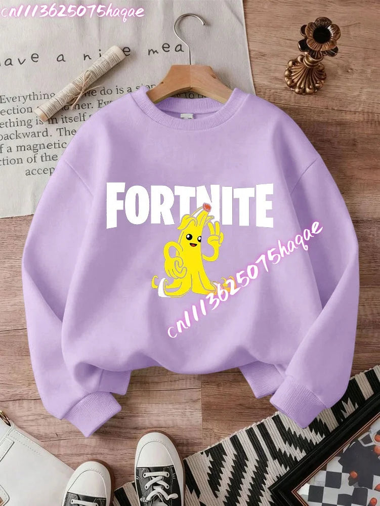 Nuove felpe Fortnite per bambini con cappuccio, stampa personaggi cartoon del gioco, top casual autunnali, abbigliamento invernale per bambini e neonati maschi