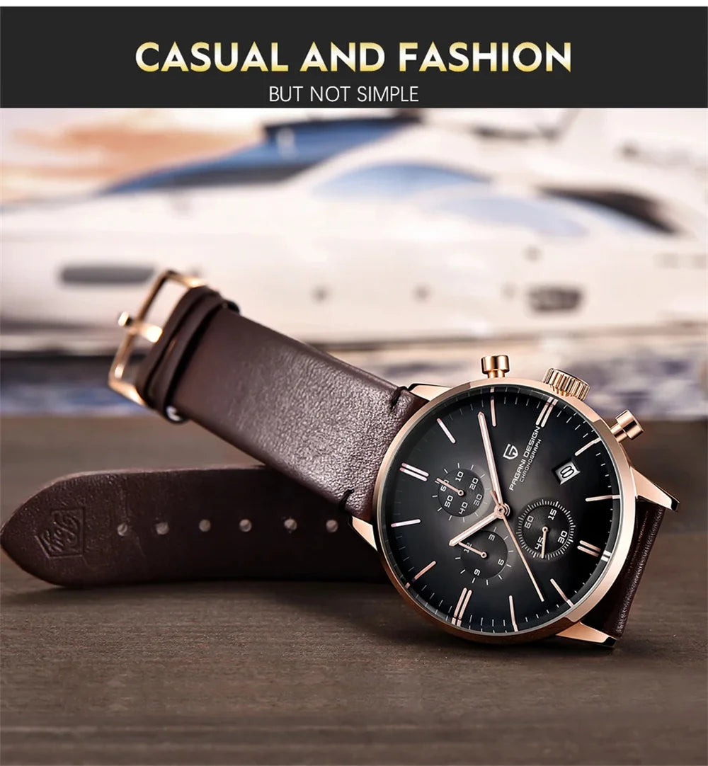 Pagani Design Men's Chronograph Watch  Japan VK67 Movt Waterproof Multifunctional Business Sports Quartz Watch Relogio Masculino