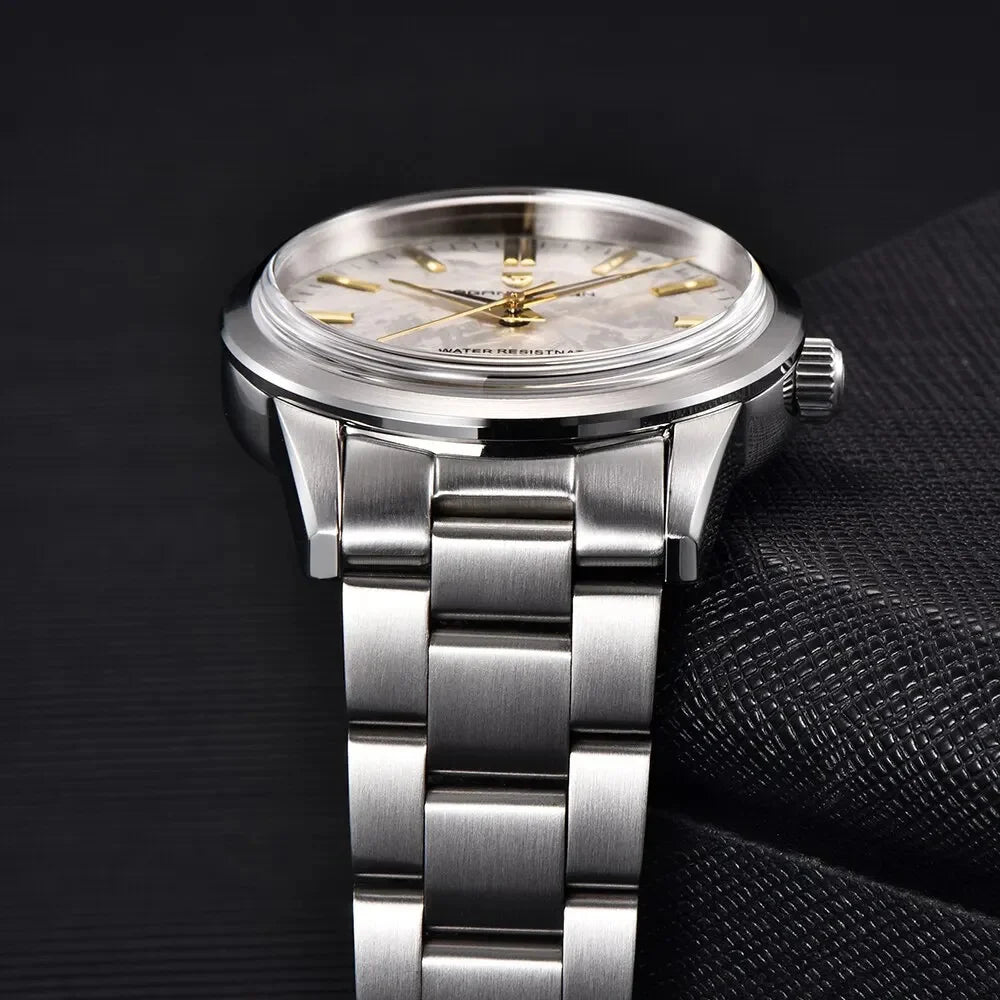 PAGANI DESIGN 40MM Meteorite dial Men Quartz Watches Luxury Business 316L Stainless Steel 100M Waterproof Watch For Men clock