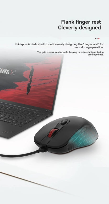 Original Lenovo Wired Mouse M10Pro USB Interface Driver-Free Gaming Office Simple Optical 6-Button Notebook Desktop Computer