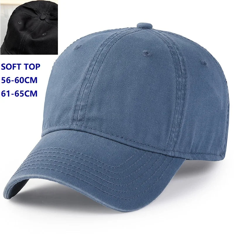 Cappellino da baseball da uomo e da donna oversize XXL, 100% cotone, cappellino da baseball grande per teste grandi 56-63 cm (23,5"-25,5"), cappellino "dad cap" semplice e regolabile