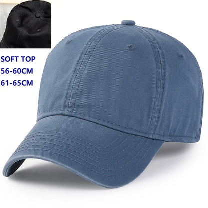 Cappellino da baseball da uomo e da donna oversize XXL, 100% cotone, cappellino da baseball grande per teste grandi 56-63 cm (23,5"-25,5"), cappellino "dad cap" semplice e regolabile