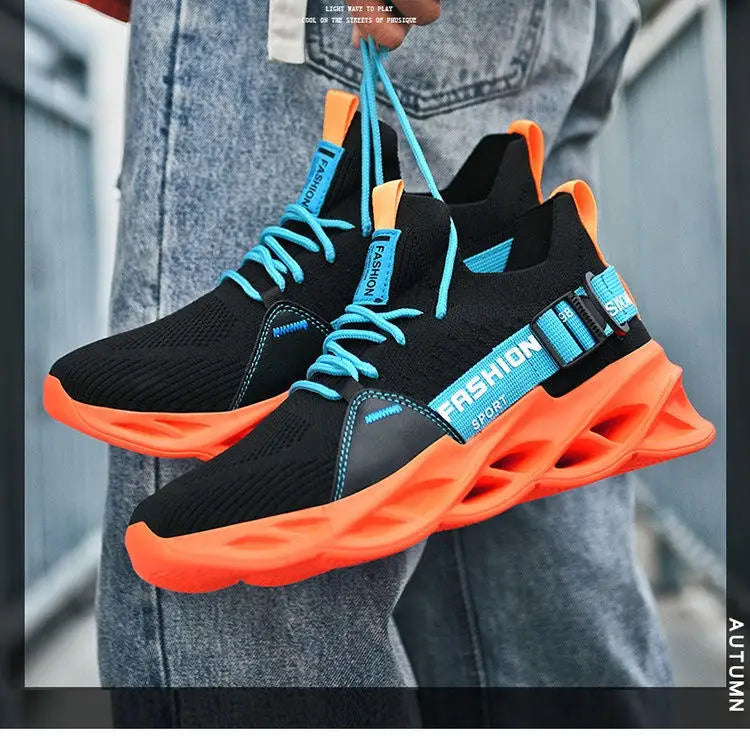 Modieuze paarse casual sneakers in de aanbieding voor dames en heren – Blade hardloopschoenen, grote maat 48, lichte ademende sportschoenen voor heren, mesh sneaker