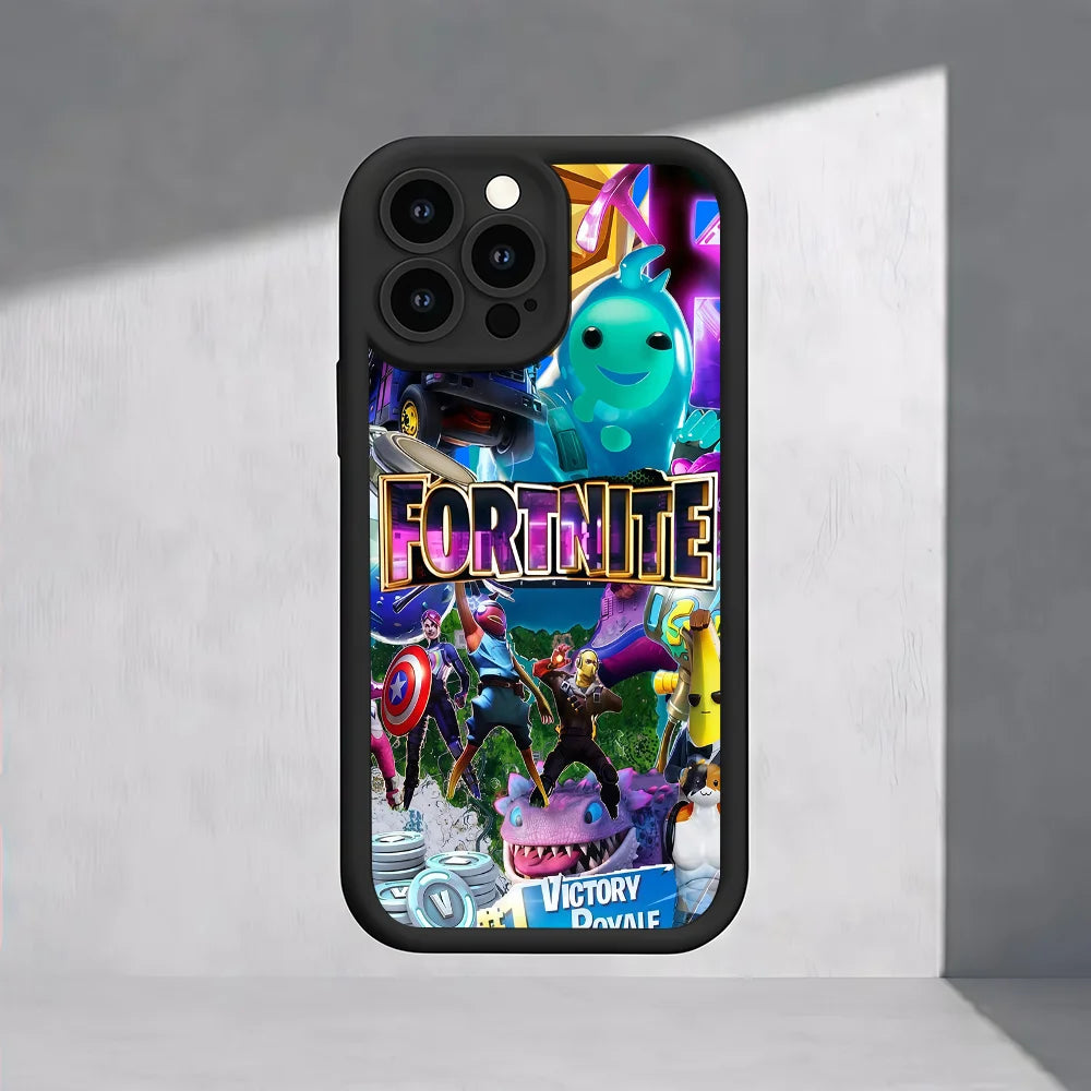 F-Fortnite Game Phone Case for iPhone 17e 17 16e 16 15 14 13 12 11 Air Pro Max Mini XR XS X 7 8 6 6s Plus Soft TPU Back Cover
