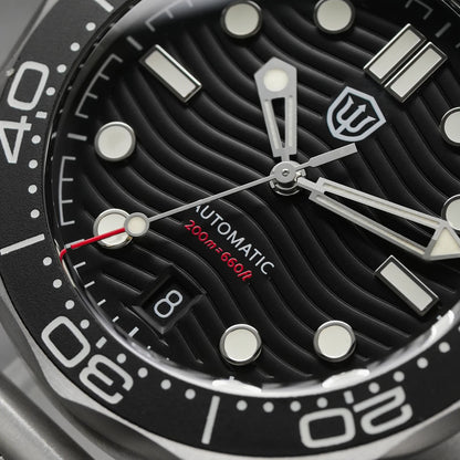 Watchdives WD007 V2 39mm Titanium Dive Watch PT5000 Automatic Movement Luminous 200m Waterproof Domed Bubble Sapphire Watches