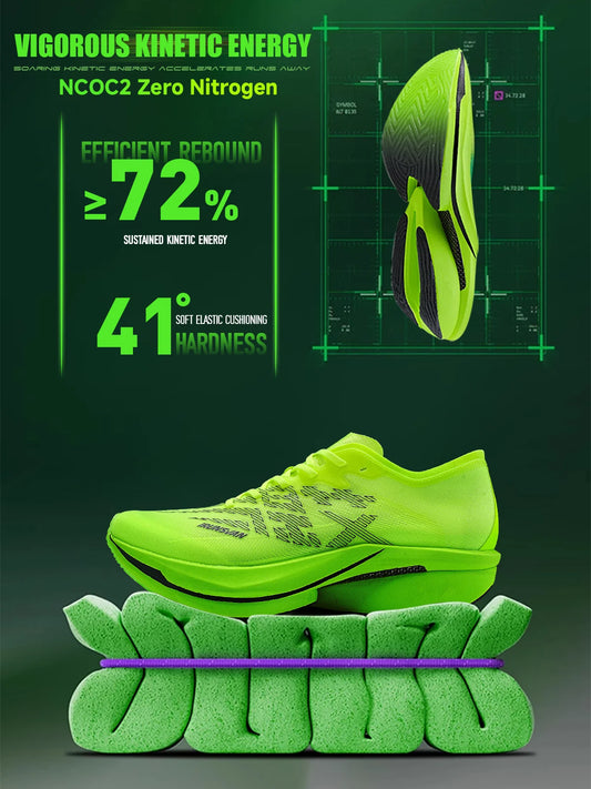 IRUNSVAN Zapatillas deportivas con placa de carbono para maratón, zapatillas profesionales de running, amortiguadoras, transpirables, para jogging, unisex 095