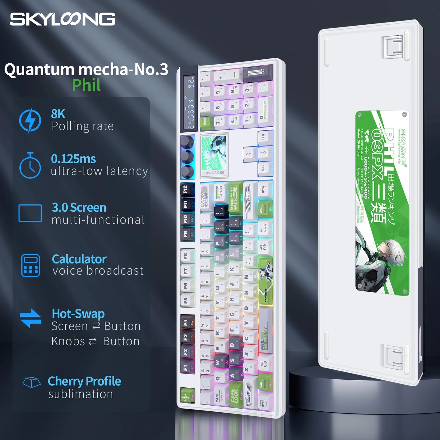 SKYLOONG GK104 Pro Wireless Mechanical Keyboard 100% Custom Keyboard Hot-Swapp Low-noise Switch for PC Gamer office Accessoies