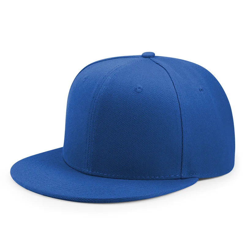 Engros 40 farver Justerbare flade snapback-kasketter med skygge Dame Mode Polyester Enfarvet baseballkasket Herre Hiphop Blank Sportskasket