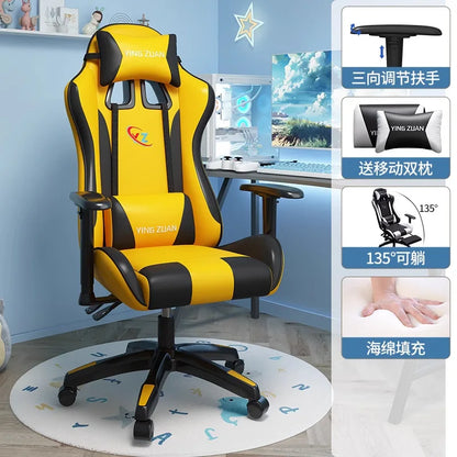 Gamingstol Datorstol Bekväm fällbar stol för gaming och LIVE Studenthem Hemmasittande ergonomi