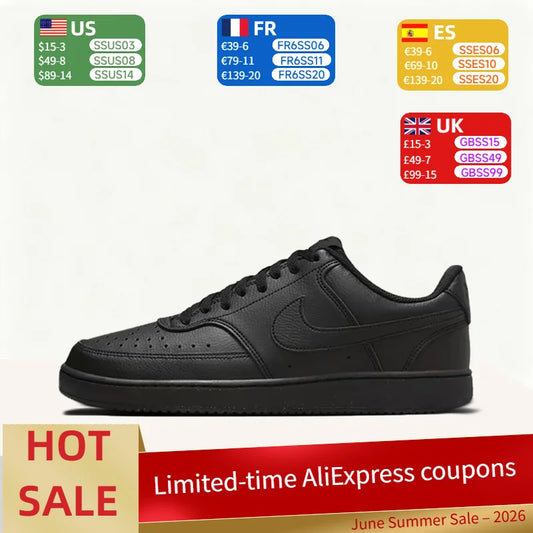 Nike Court Vision Low Unisex Solid Color Minimalist Trendy Comfortable Versatile Daily Commute Sneakers DH2987-002