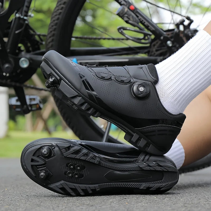 Zapatillas de ciclismo de montaña para hombre MTB, transpirables, antideslizantes, de alta dureza, aptas para carreras en carretera al aire libre y rutas de montaña off-road 37-46